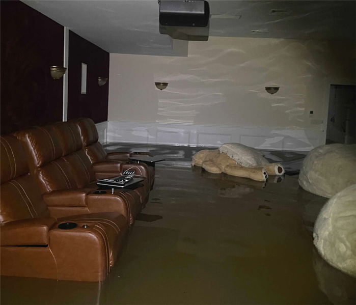 Flooded basement in Hunterdon County, New Jersey